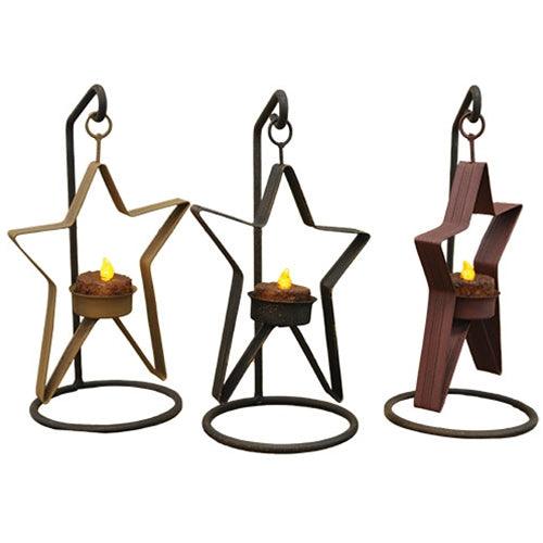 Whimsical Tealight Star - Stand 3 Asst - The Fox Decor