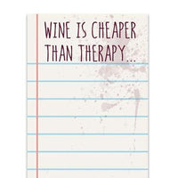 Wine Therapy Long Notepad - The Fox Decor