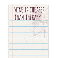 Thumbnail for Wine Therapy Long Notepad