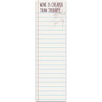 Wine Therapy Long Notepad - The Fox Decor