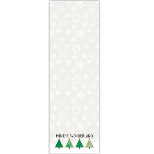 Winter Wonderland Trees Long Notepad - The Fox Decor