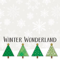 Winter Wonderland Trees Long Notepad - The Fox Decor