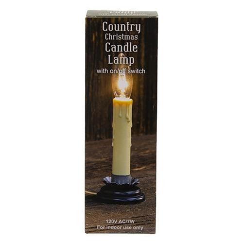 5 Antiqued Country Candle Lamp w Non Flicker 7W Bulb - The Fox Decor