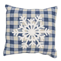 Blue Check Snowflake Pillow 5 - The Fox Decor