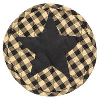 Thumbnail for Black Check Star Applique Trivet