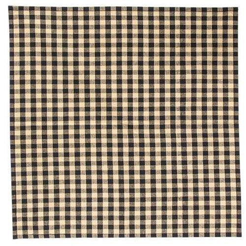 Black & Tan Check Fabric Napkin - The Fox Decor