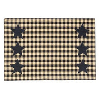 Black & Tan Check Star Applique Placemat - The Fox Decor