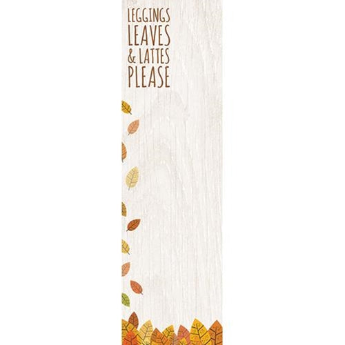 Leggings Leaves & Lattes Please Long Notepad