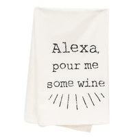 Alexa Pour Me Some Wine Dish Towel - The Fox Decor