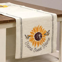 Home Sweet Home Bee & Sunflower Short Runner - The Fox Decor