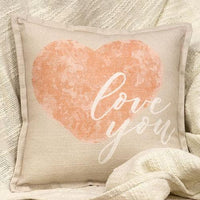 Love You on Heart Pillow - The Fox Decor