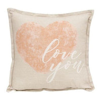 Love You on Heart Pillow - The Fox Decor