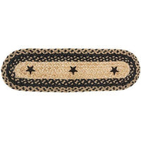 Thumbnail for Braided Black Star Jute Stair Tread - The Fox Decor