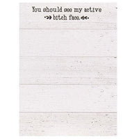 Active Bitch Face Notepad - The Fox Decor