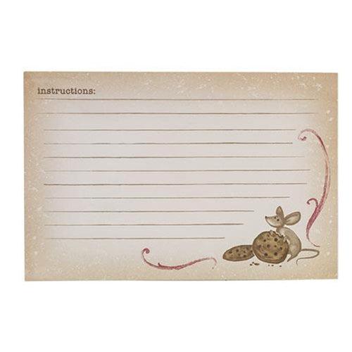 24 Pkg Mouse Christmas Recipe Cards - The Fox Decor