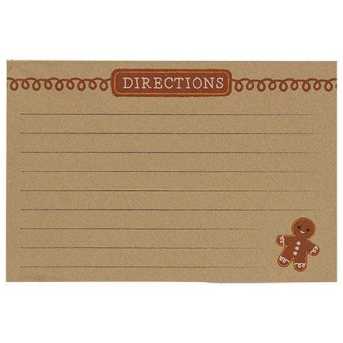 24 Pkg Gingerbread Man Recipe Cards - The Fox Decor
