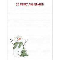 So Merry and Bright! Snowman Notepad - The Fox Decor