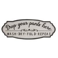 Drop Your Pants Here Laundry Metal Sign - The Fox Decor