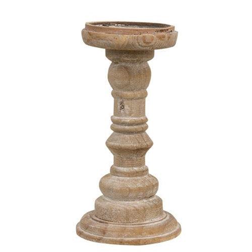 Tall Distressed White Wood Pillar 95 - The Fox Decor