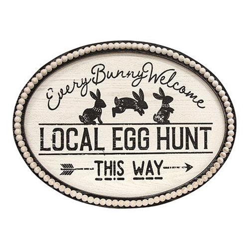 Local Egg Hunt Beaded Sign