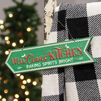 Mrs Claus Kitchen Metal Hanging Sign - The Fox Decor