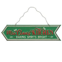 Mrs Claus Kitchen Metal Hanging Sign - The Fox Decor