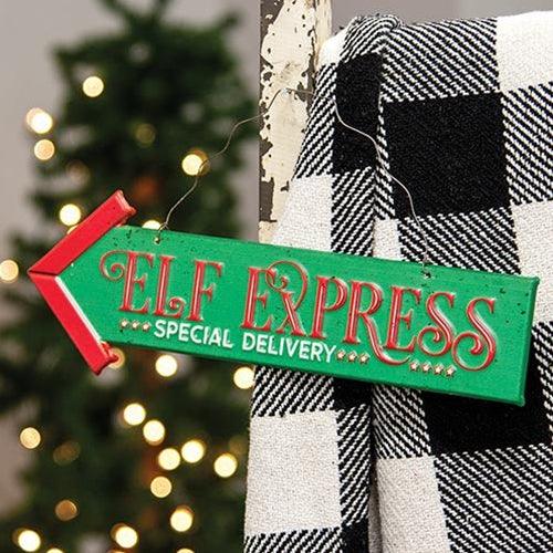 Elf Express Metal Hanging Sign - The Fox Decor