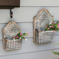 Thumbnail for 2/Set, Rustic Bird Garden Wall Planters - The Fox Decor