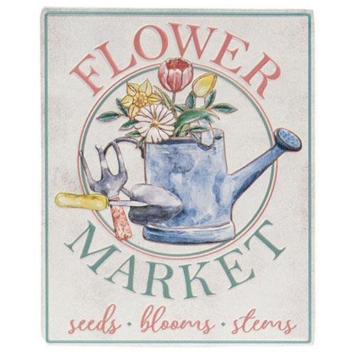 Flower Market Seeds Blooms Stems Metal Sign - The Fox Decor