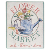 Flower Market Seeds Blooms Stems Metal Sign - The Fox Decor