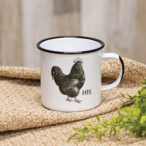 His Chicken Enamel Mug - The Fox Decor