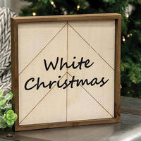 Snow Much Love White Christmas Reversible Woodburned Sign - The Fox Decor