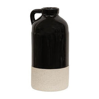 2 Set Black Glazed Ceramic Jug Vases - The Fox Decor