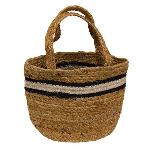 Jute Containers 3 Set Bold Striped Jute Containers – The Fox Decor
