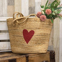 Thumbnail for Red Heart Jute Tote - The Fox Decor