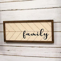Distressed Woodburned Family Sign - The Fox Decor