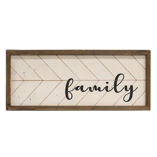 Distressed Woodburned Family Sign - The Fox Decor