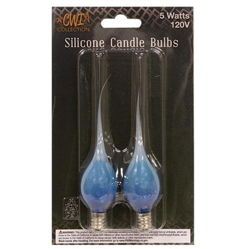 2 pk Blue Silicone Light Bulbs 5W - The Fox Decor