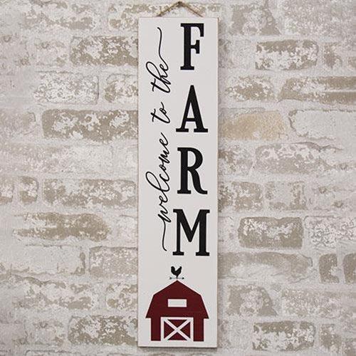 Welcome to the Farm Vertical Sign - The Fox Decor