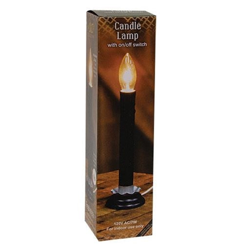 7 Black Electric Candle Lamp