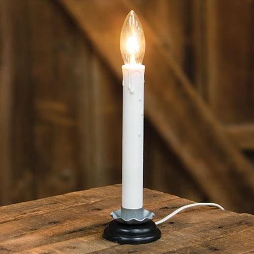 7 White Electric Candle Lamp