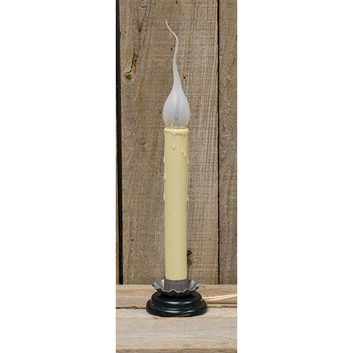 7 Antiqued Finish Flicker Electric Candle Lamp - The Fox Decor