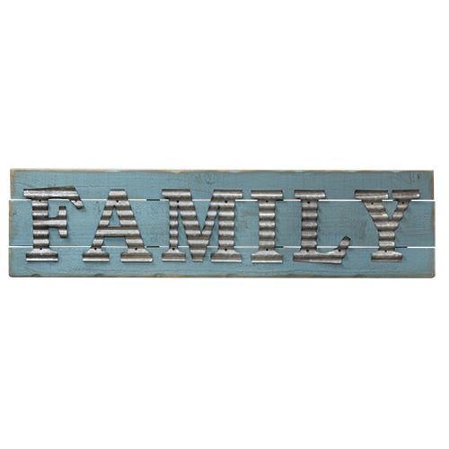 Galvanized Family Sign - The Fox Decor