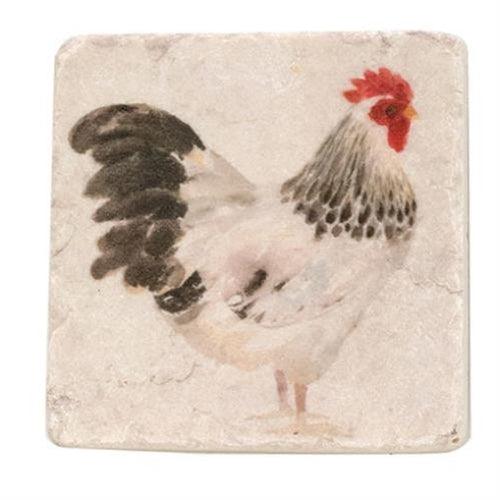 4 Set Chicken Resin Coasters - The Fox Decor
