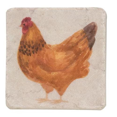 4 Set Chicken Resin Coasters