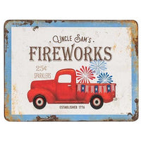 Uncle Sam's Fireworks Truck Rustic Metal Sign - The Fox Decor