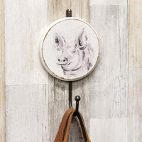 Wooden Farmhouse Pig Wall Hook - The Fox Decor