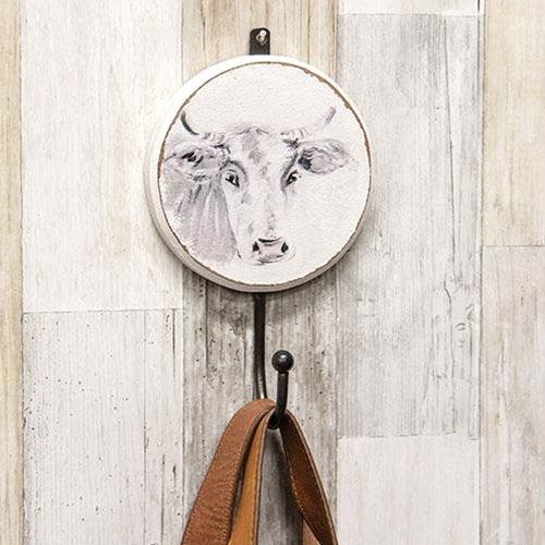 Wooden Farmhouse Cow Wall Hook - The Fox Decor