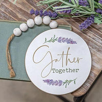 Gather Together Lavender Wood Ornament - The Fox Decor