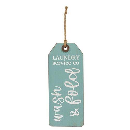 Wash and Fold Laundry Service Co Wood Tag - The Fox Decor